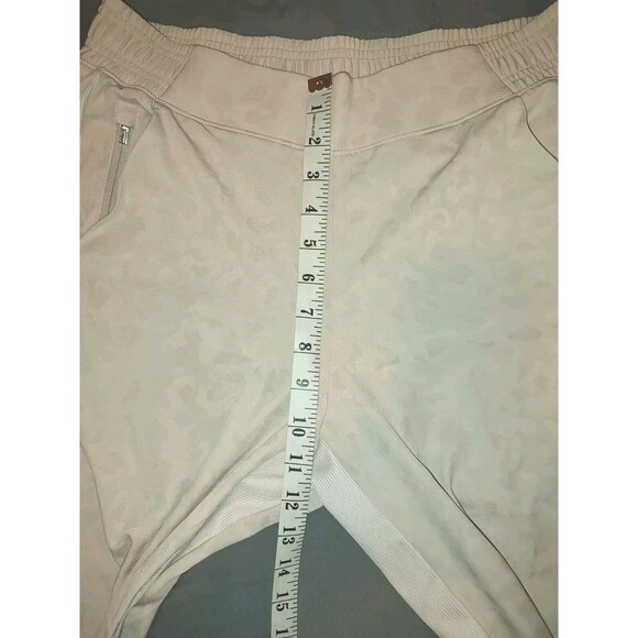 Athleta Pants Women's Size 8 Ivory Camo Brooklyn Textured Jogger Tapered - Picture 6 of 10
